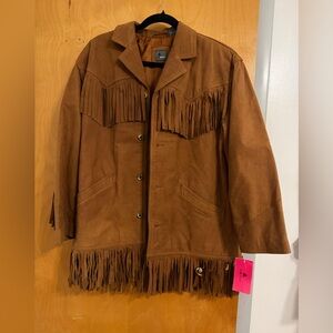 Brown Fringe Women’s Jacket